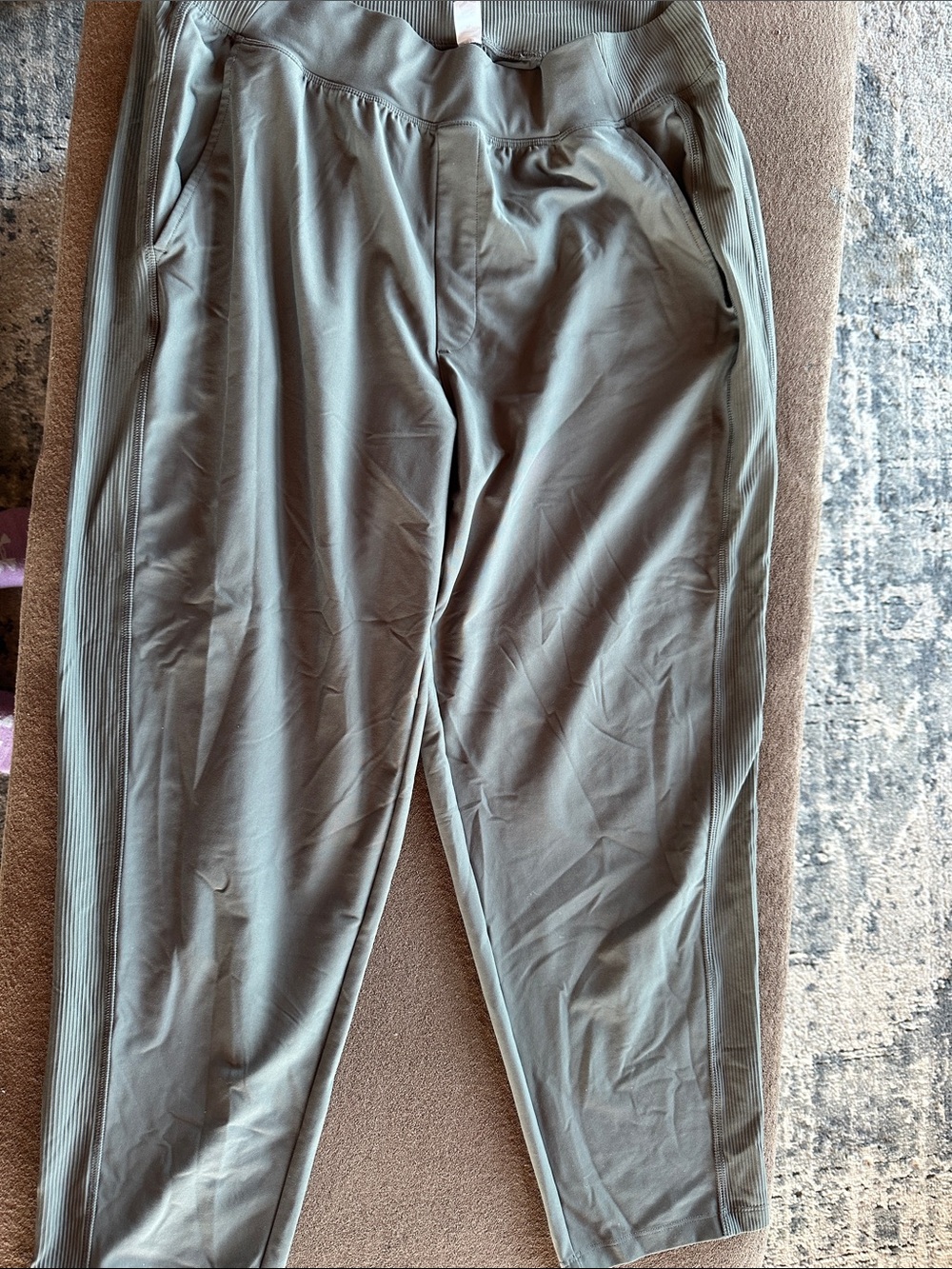 Women’s Athletic Track Pants in Sage Green